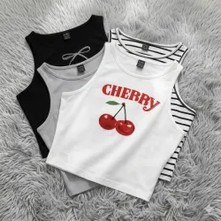 Camiseta de tirantes c/ estampados varios