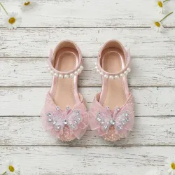 Zapatillas de princesa con perlas y pedrería