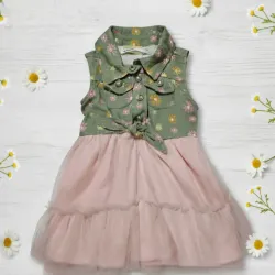 Vestido c/ estampado de margaritas