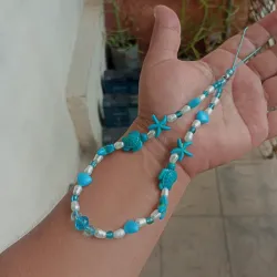 Colgante azul temática marina 