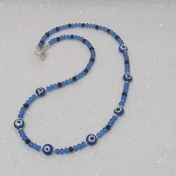 Collar de swaroski y Ojo turco 