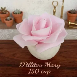 Bucarito pequeño con rosa rosada