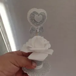 Búcaro blanco de foami