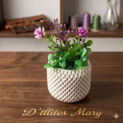 Búcaro con espigas y flores