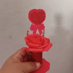 Búcaro de Rosa rojo