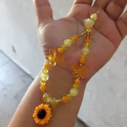 Colgante amarillo de girasol 