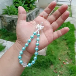 Colgante azul corto