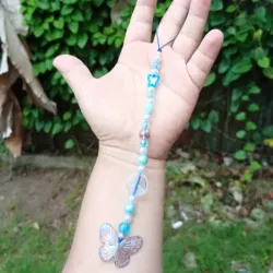 Colgante azul y gris 