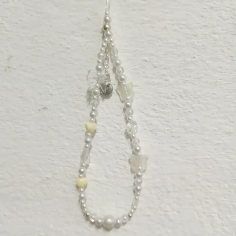 Colgante blanco con Swarovski 