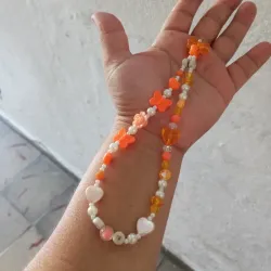 Colgante de cell naranja 
