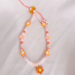 Colgante naranja con fimos