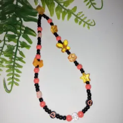 Colgante naranja y negro 