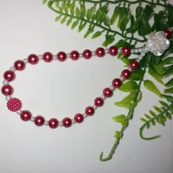 Colgante rojo y blanco 