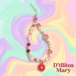 Colgante rosado con malaquita