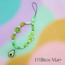 Colgante verde con aguacate