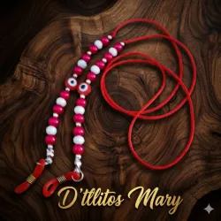 Cordón rojo con ojo turco