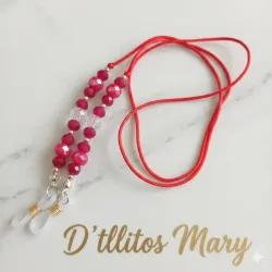 Cordón rojo de swaroski