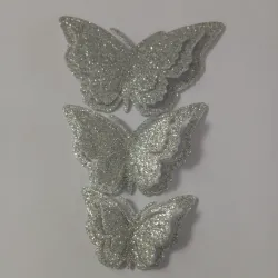 Mariposas para refri plateadas