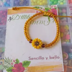 Pulsera con girasol 