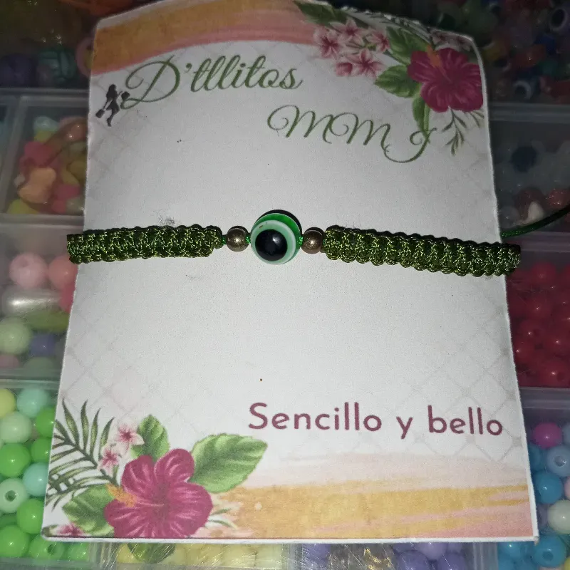 Pulsera con ojo Turco verde