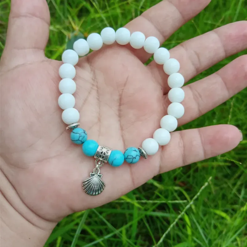 Pulsera de Onix Blanco y Howlita