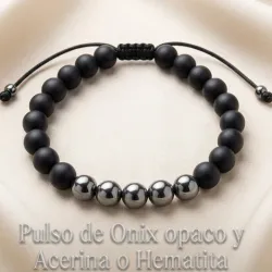 Pulso de Hematita y Onix