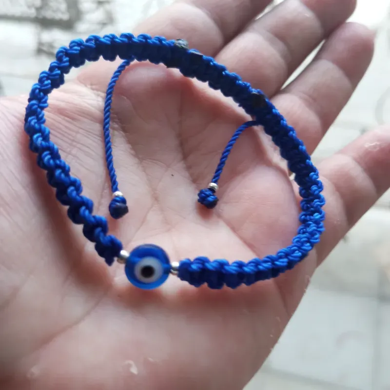 Pulso ojo turco azul hilo espiga 
