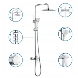 Duchas Mezcladoras de acero níquel