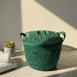 Cesta Plástica C/Tapa de almacenamiento