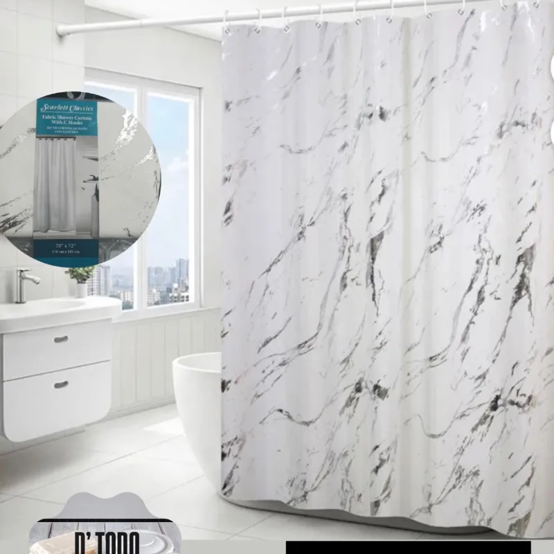Cortina Baño Tela/173x183cm