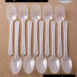 Cucharas Desechables Medianas/Tranparent