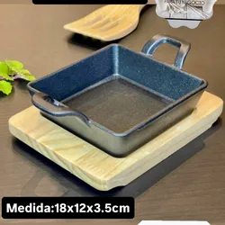 Mini Cacerola c/Base Madera