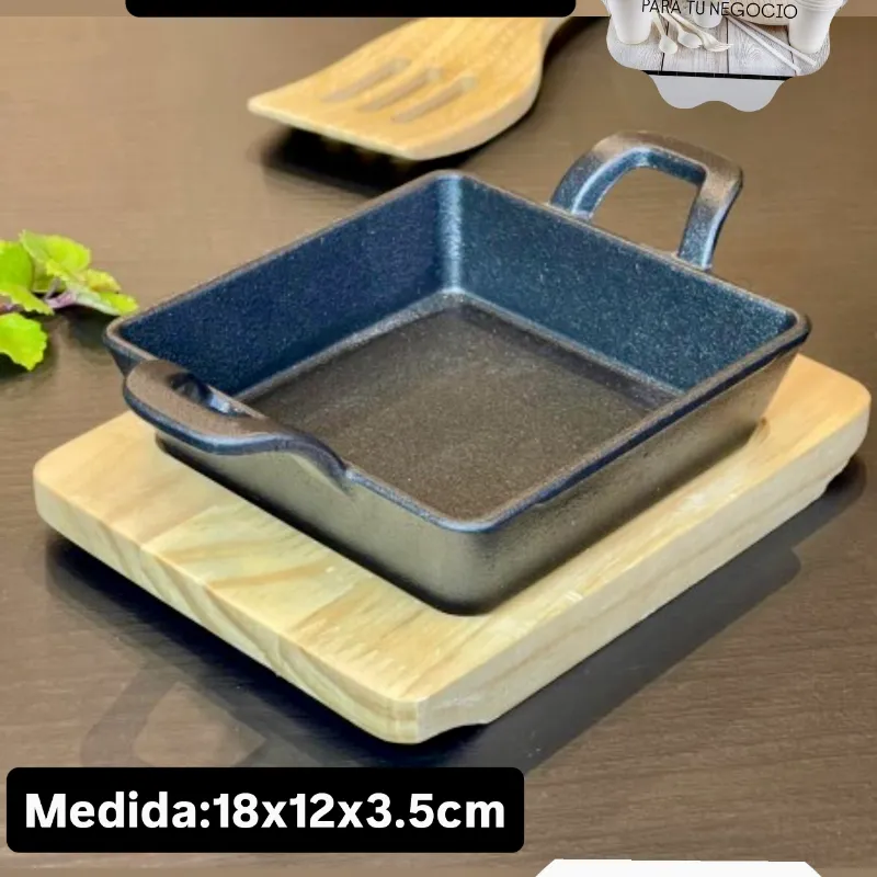 Mini Cacerola c/Base Madera