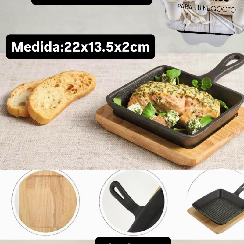 Mini Sartén c/Base Madera