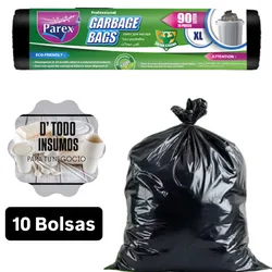 Nylon Negro P/Basura-90lt-10unidades
