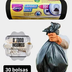 Nylon Negro p/Basura-35Lt-30unidades