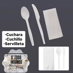 Pack 3en1 cubiertos desechables