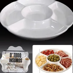 Plato Circular Melaform/Picaderas (Blanco)