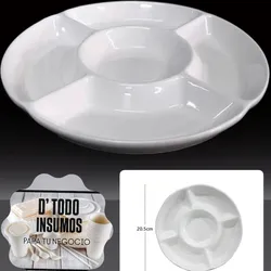 Plato Circular Melaform/Picaderas (Blanco)