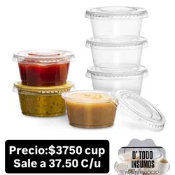 Salseras Desechables C/tapa-2oz