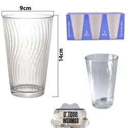 Set 3 Vasos Cristal-470ml