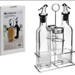 Set Botellas Aceite/Vinagre-Cristal