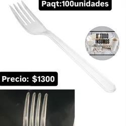 Tenedor Desechables/100u