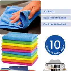 Set 10 Toallas Microfibra 
