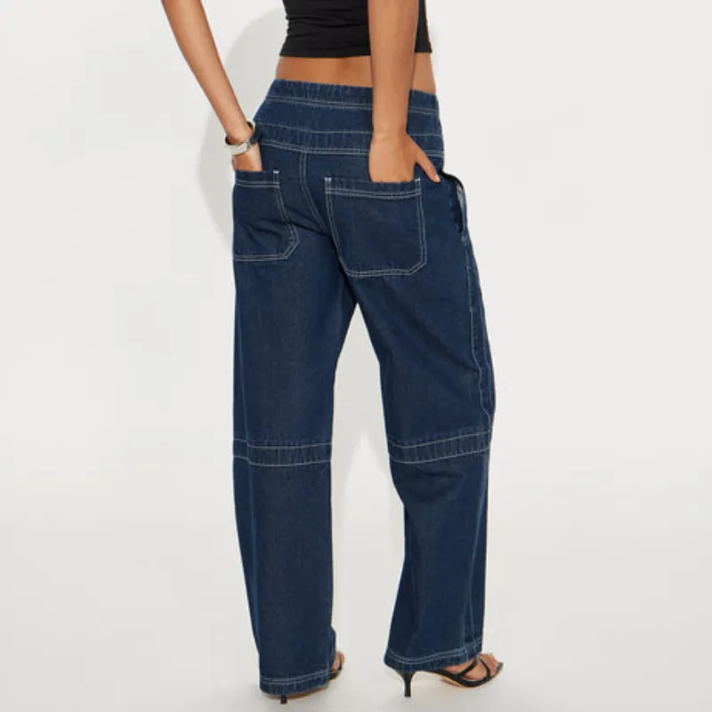 Jeans Costuras Blancas
