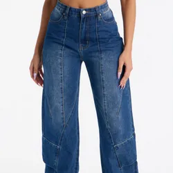 Pantalón azul recortes