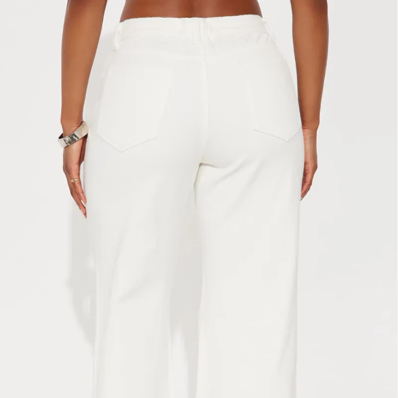 Pantalón Blanco Ripiado