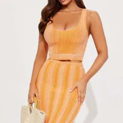 Vestido Naranja tejido