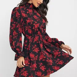 Vestido Negro y Rojo
