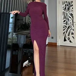 Vestido Rojo Vino Largo